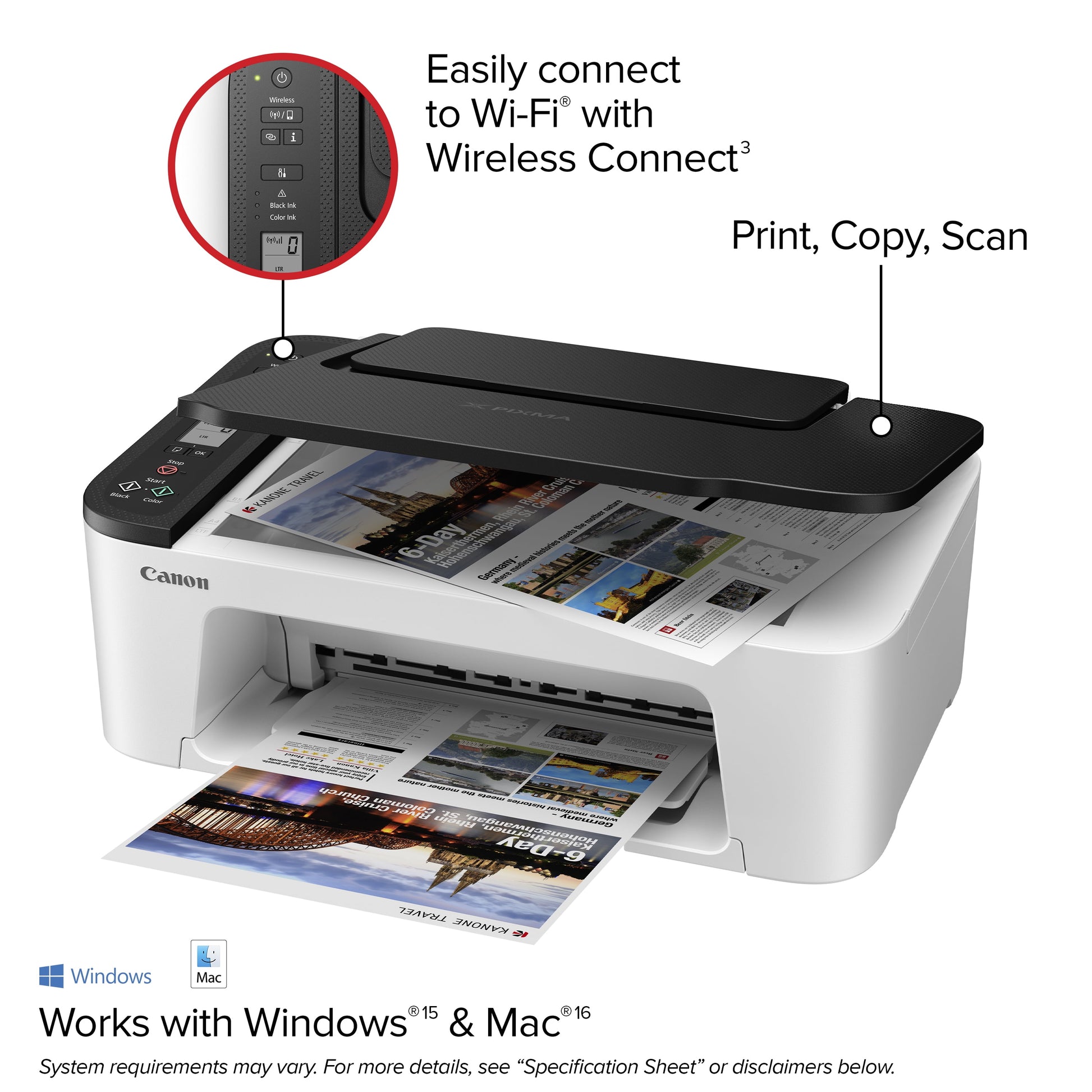 Canon PIXMA TS3522 -Wireless All-In-One Printer Ink Included