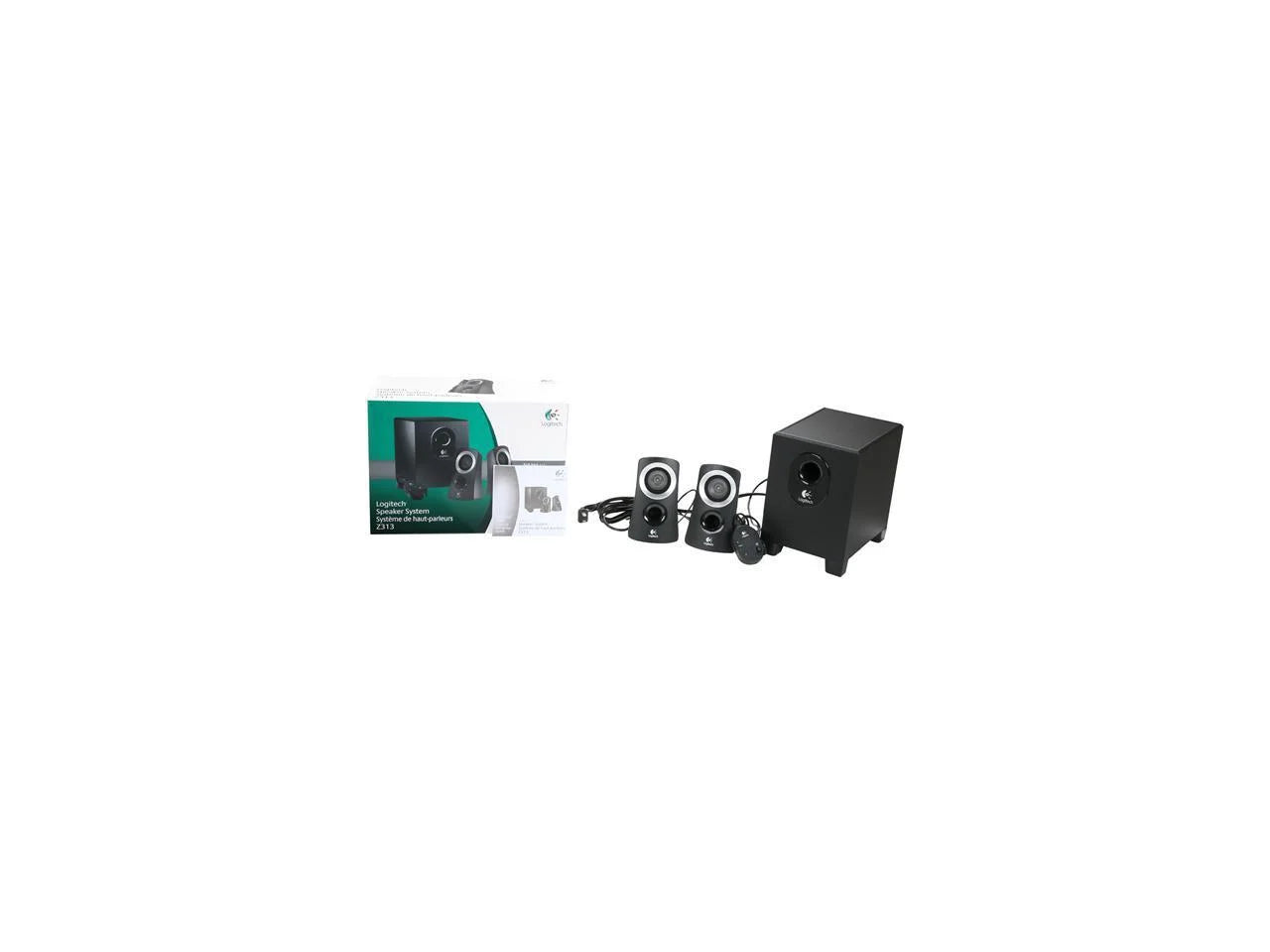 Logitech Z313 2.1 Multimedia Speaker System with Subwoofer Audio 50 Watts Power Strong Bass 3.5Mm Audio Inputs