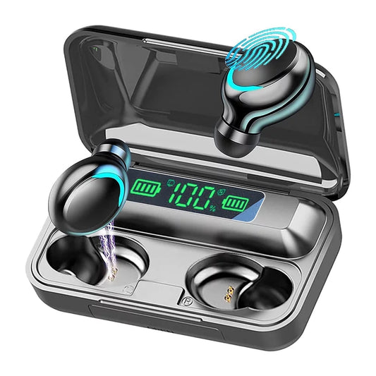 Wireless Earbuds Bluetooth Earphones for Iphone Samsung Android Phones Wireless Earbuds with 2200MAH Charging Case and Emergency Power Bank 