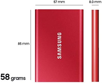 SAMSUNG T7 Portable SSD, 1TB External Solid State Drive, Speeds up to 1,050Mb/S, USB 3.2 Gen 2, Reliable Storage for Gaming, Students, Professionals, MU-PC1T0T/AM, Gray