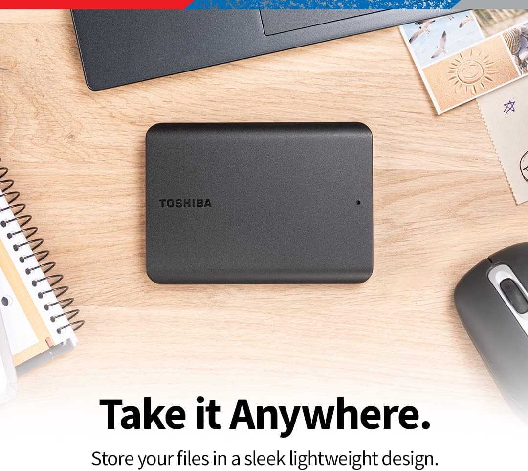 Toshiba Canvio Basics 2TB Portable External Hard Drive USB 3.0 Black - HDTB520XK3AA