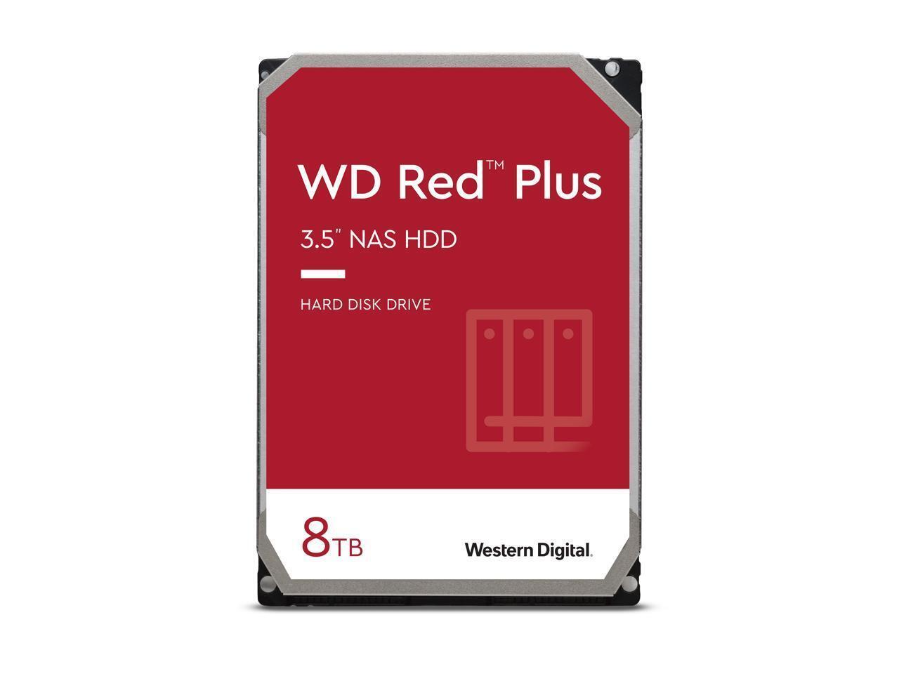 WD Red plus 8TB Hard Drive 3.5" Internal HDD (SATA/600) 5640Rpm NAS