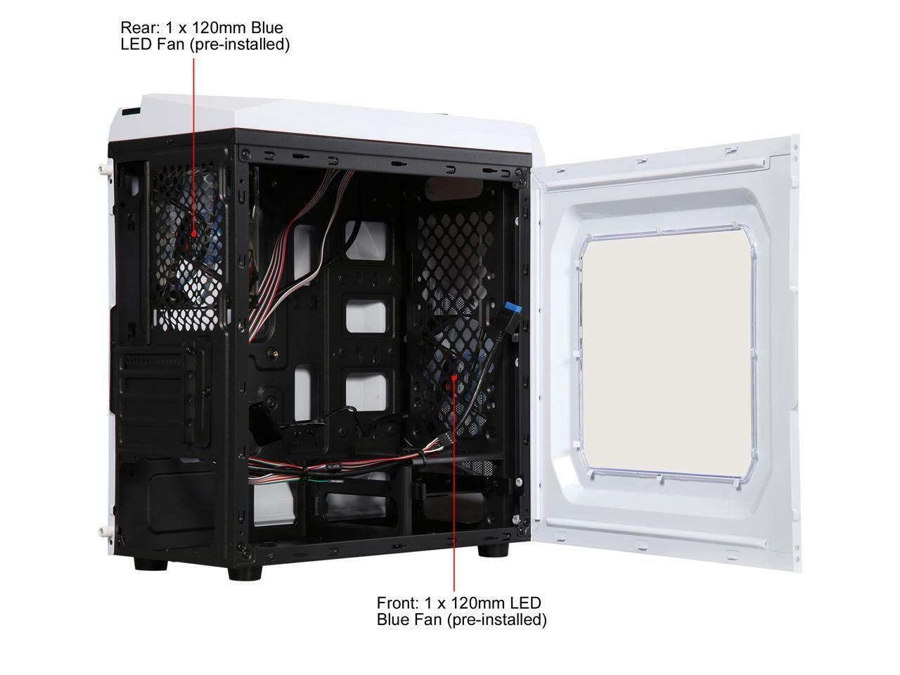 DIYPC DIY-F2-W White SPCC Micro ATX Mini Tower Computer Case