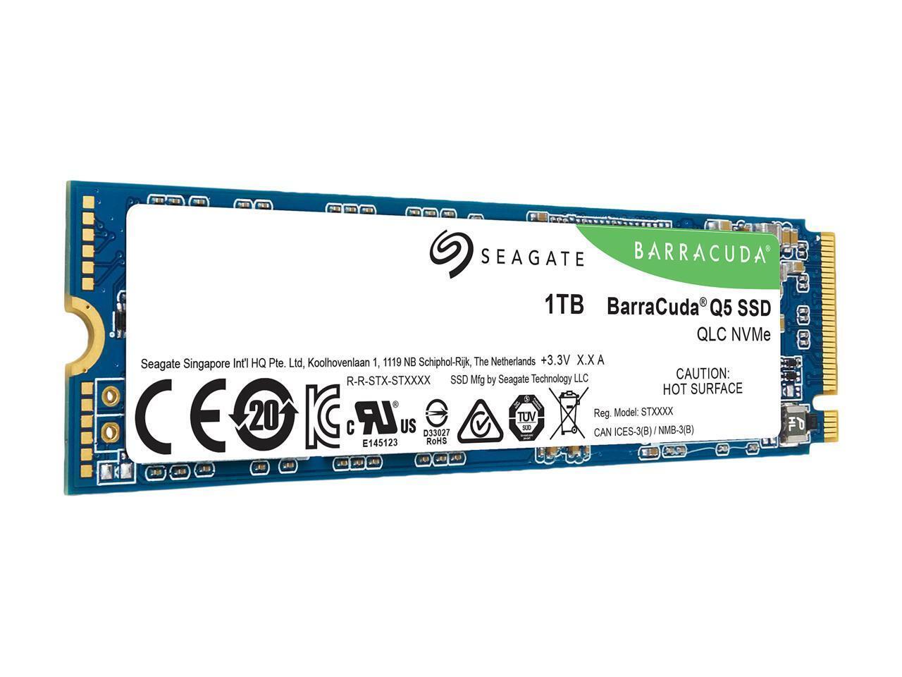 Seagate 1TB Barracuda Q5 M.2 2280 Pcie Gen3X4 Nvme 1.3 3D QLC Internal SSD