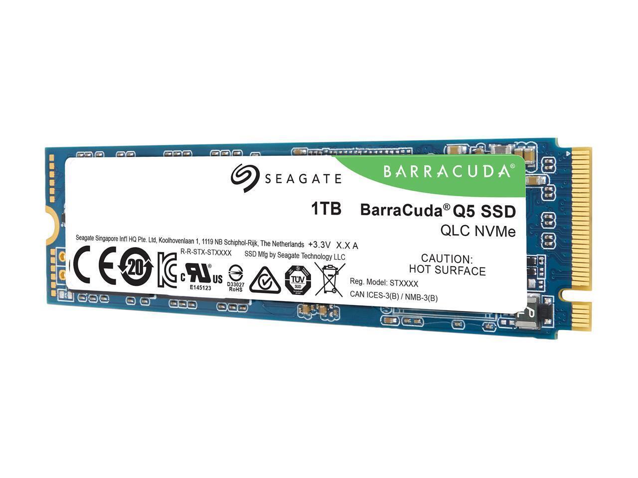 Seagate 1TB Barracuda Q5 M.2 2280 Pcie Gen3X4 Nvme 1.3 3D QLC Internal SSD