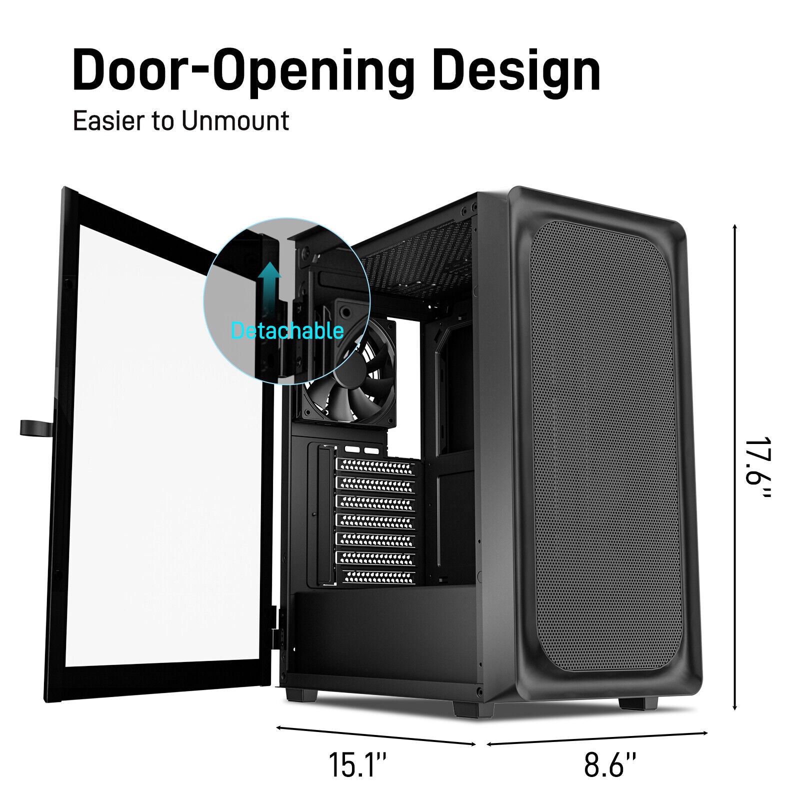 DARKROCK EC2 Black Micro-Atx Mid Tower PC Case Supports 40 Graphics Cards