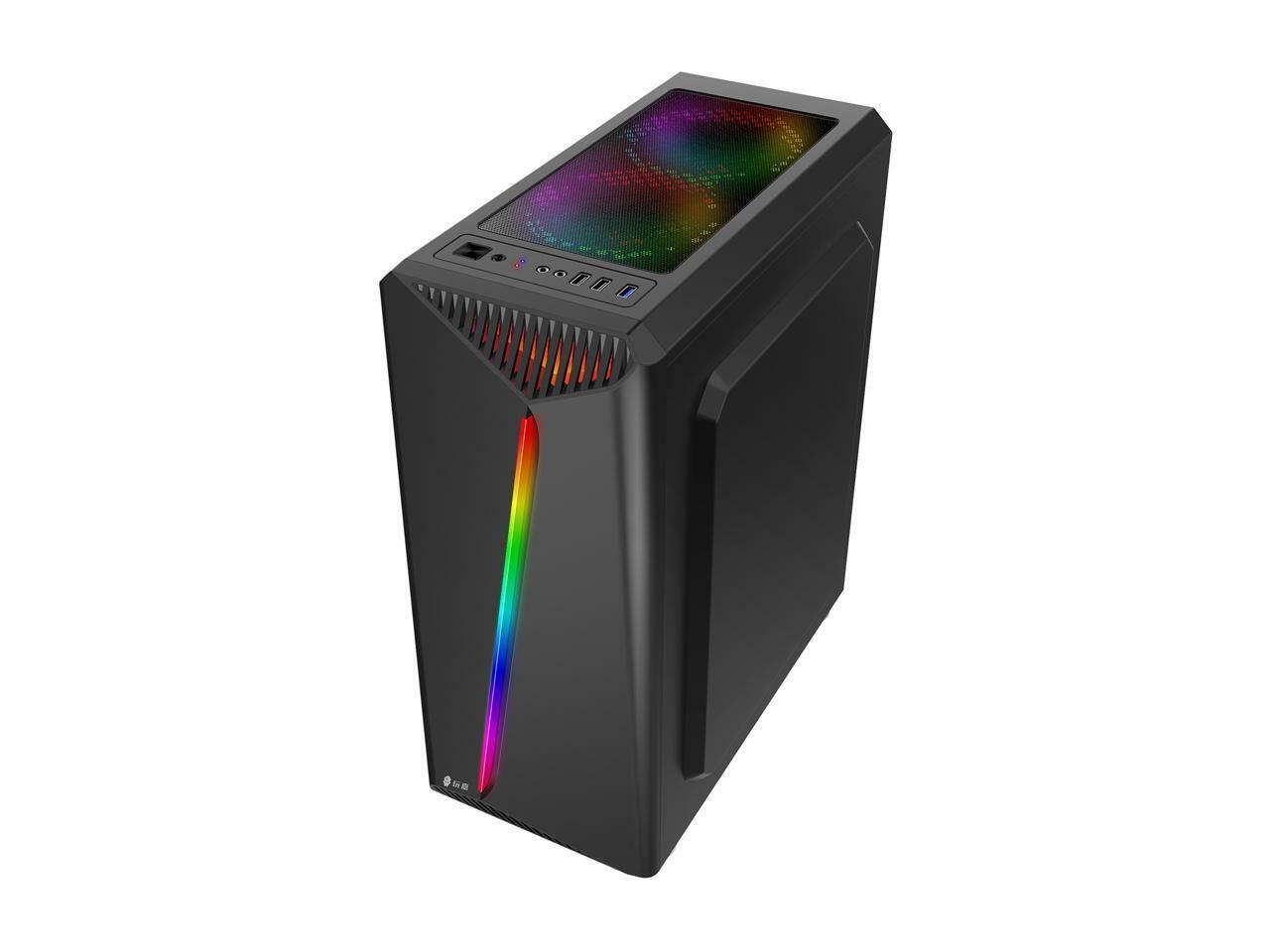 Bgears B-Vigor RGB Black Steel / Plastic / Tempered Glass ATX Mid Tower Computer